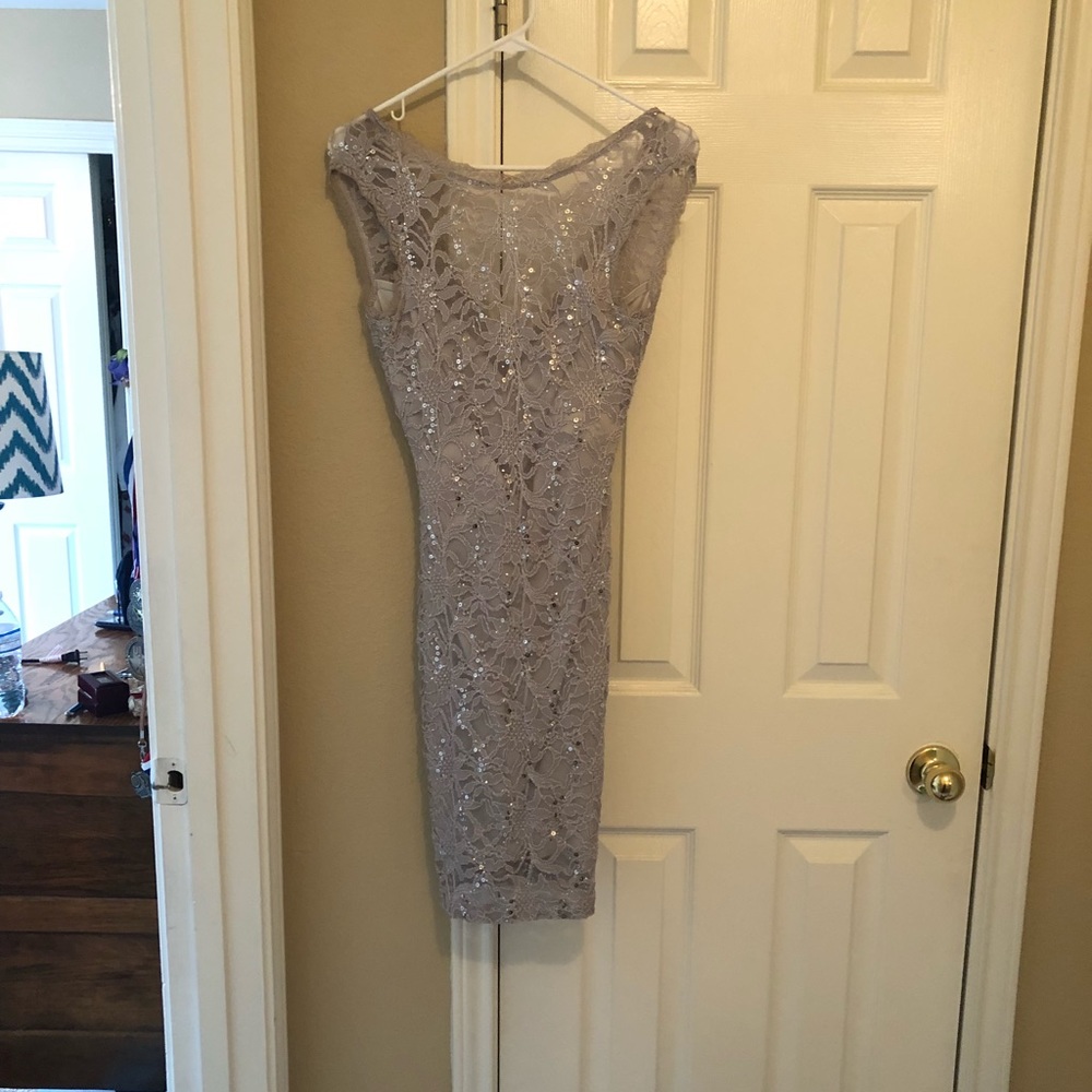 Bee Darlin Silver Sparkly Party Dress